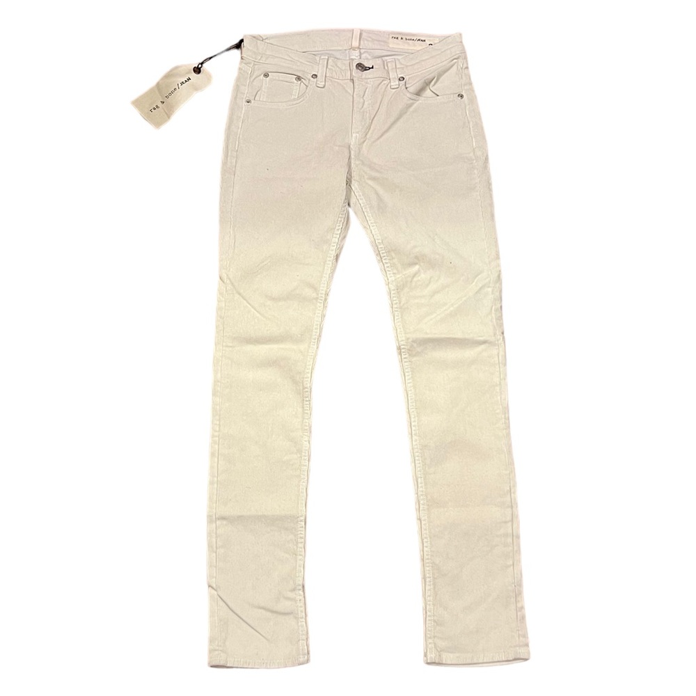 Rag & Bone Womans Winter White Corduroy Skinny Pants